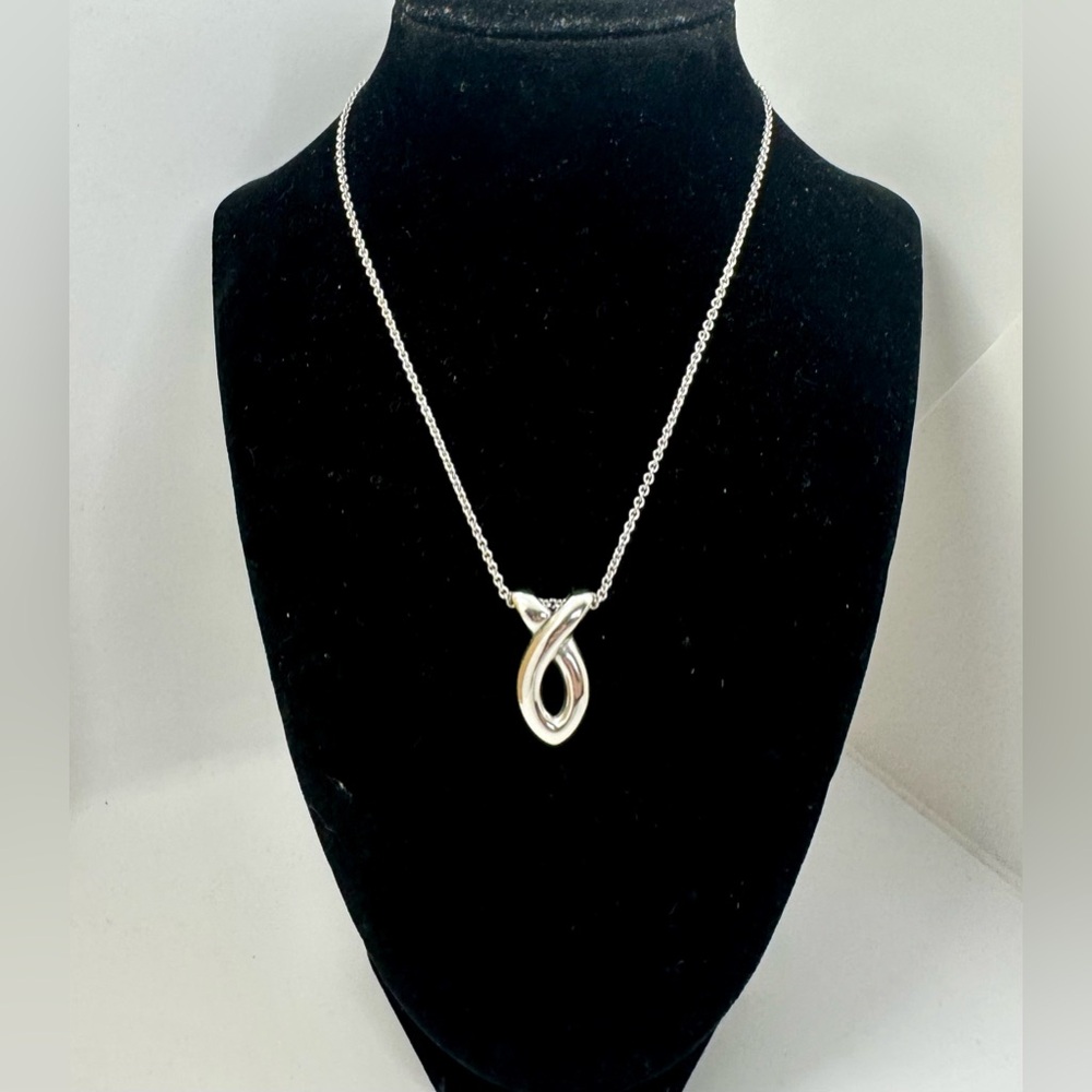 JAMES AVERY Sterling Silver Puffy Thick Ichthus Fish Pendant Necklace; RETIRED
